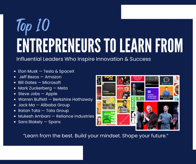 TOP 10 ENTREPRENEURS TO LEARN FROM